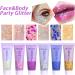 6 Pcs Holographic Sparkling Body Glitter Gel Set - Waterproof and Long Lasting Shimmer Makeup for Body, Face, Nail, Hair, Lip, Eye in White Gold, Silver, Pink, Purple, Blue - Buy Online on GoSupps.com