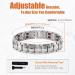 Jeracol Titanium Steel Magnetic Bracelet for Men | Double Row Strength Magnets | Free Links Removal Tool | Silver Bracelet with Gift Box - Buy Online on GoSupps.com