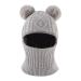 XIAOHAWANG Winter Warm Baby Hood Hats Kids Knit Earflap Caps Fleece Lining Hat Scarf for Toddler Boys Girls 6-24 Months Gray Pompom