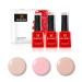 Bluesky Gel Nail Polish Set Soft Nudes Sun Cream A082 Lap Dance Nd12 Powder My Nose 80567 3 x 5 ml Pink Nude Pastel (Requires Curing Under UV or LED Lamp) Soft Nudes 15 ml (Pack of 1)