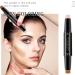 DAGEDA 2 Colors Contour Stick Face Concealer Pen Double-Head Highlight Contour Sticks Waterproof Body Face Brighten Facial Shade Makeup Pencil (White and Coffee Color) 1 count (Pack of 1) White and Coffee - Buy Online on GoSupps.com