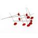 CalCastle Crystal Diamante 2 Pins for Floral Craft Bouquet Bling 100 pcs / Box (Red)