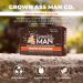 Grown Ass Man Co. Exfoliating Body Bar - Natural & Organic, Gentle Scrub for Men - Plastic-Free & Eco-Friendly - 4oz Bar - Buy Online on GoSupps.com