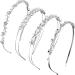Rhinestone Wedding Headband Set - Crystal Flower Girl Crown Tiara for Bride & Bridesmaids - Faux Pearl Headdress for Wedding Party - Buy Online on GoSupps.com