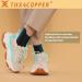 Buy THX4Copper Ankle Bandage - Breathable Compression Socks for Plantar Fasciitis & Sports - XL Black (1 Pair) - Buy Online on GoSupps.com