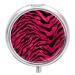 Pill Box Pill Case 3 Compartment Travel Pill Box Zebra Tiger Leopard Printing Small Pill Box Portable Medicine Pill Case Pill Organizer for Purse & Pocket for Travel Handbag (Round)