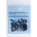 LOCC Marine 3/4 Flag Mounting Ring with Stainless Steel Clips - Fits 1/2 to 3/4 inch Antenna Pole - Black - Buy Online on GoSupps.com