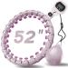 HIAGE Weighted Fitness Hoop with Counter Weight Loss Fit Hoop with Detachable Knots Adjustable Smart Fitness Hoop 2 in 1 Abdomen Fitness Message A-Sakura Pink