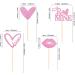 UXYOKM 24Pcs Happy Valentine's Day Cupcake Toppers Pink Glitter Love Heart Sexy Lip Be Mine Cupcake Picks Valentine Day Theme Wedding Bridal Shower Birthday Party Cake Decorations Supplies Pink a - Buy Online on GoSupps.com