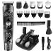 AMULISS Beard Trimmer for Men  Hair Clipper Trimmer for Men  Waterproof Mens Beard Grooming Kit  Cordless Barber Clippers for Hair Cutting with Nose Trimmer  Electric Razor  Body Shaver Black + Grey