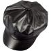 Samtree Women's PU Leather Black Newsboy Visor Beret Cabbie Hat - Stylish 8 Panel Ivy Cap - Buy Online on GoSupps.com