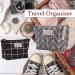 Shop Multifunctional Canvas Makeup Bag Set - 2 Portable Cosmetic Bags for Travel Office & School - Black/Gray Checkered - Buy Online on GoSupps.com