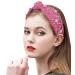 Bidadary Rhinestone Headband - Crystal Jeweled Wide Hairband for Women in Pink - Buy Online on GoSupps.com