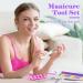 MELLIEX Nail File and Buffer Manicure Kit 12-Pack - Cuticle Trimmer, Nippers, Pusher, Brush, Toe Separator - Nail Care Set for Natural and Acrylic Nails (Multi-Colored) - Buy Online on GoSupps.com
