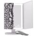 Makeup Mirror with Lights and Magnification 5X/2X, 72 LED Trifold Vanity Mirror, Lighted Make Up Mirror Touch Screen, 3 Color Lighting, Portable Cosmetic Mirrors for Travel, Women Gift - Snake Print Modern Snakeskin