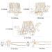 XieNie Gold Wedding Hair Combs & Pins Set - Bridal Accessories for Brides & Bridesmaids - Buy Online on GoSupps.com