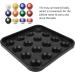 Portable AntiDrop Billiard Ball Holder Tray - 16 Holes for Snooker Pool Halls (Black) - Buy Online on GoSupps.com
