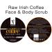 Buy NUTRIGLOW Natural Raw Irish Coffee Face & Body Scrub - 100% Organic Coffee Cocoa Butter & Oatmeal - 7.05 Oz | Perfect for Glowing Skin - Buy Online on GoSupps.com