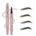 Magic Eyebrow Pencil with 4 Micro-Split Tips - Long-Lasting and Smudge-Proof Eyebrow Pencil - For Natural and Defined Brows - Light Brown