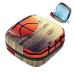 Retro basketball ball wood ladies bandage storage bag menstruation pad bag pocket portable menstrual cup pocket with zipper for teenagers girls women women