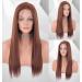 Vebonny Auburn Brown Lace Front Wig for Women - 20 Inch Straight Hair with Baby Hair Glue-Free & Middle Parting - #021 - Buy Online on GoSupps.com