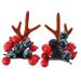 minkissy 1 Pair Christmas Antler Hair Clip Deer Horn Barrettes Hair Accessory Xmas Hair Clip Kids Hairpins Reindeer Hair Clip Christmas Hair Clips Kids Tiara Toddler Hair Piece Alloy Miss