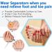 4 Toe Spreader Silicone | Toe Separator for Overlapping Toes Blisters & Calluses | Foot Pain Relief - Buy Online on GoSupps.com