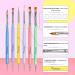 Maykawe 7-Piece Professional Gel Nail Brush Set | Double-End Brushes & Crystal Holder | Nail Art Accessories for Perfect Polish & Detail Design - Buy Online on GoSupps.com