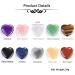 Crystear's 10 Color Gemstone Heart Stones - 20mm Hand-Carved Crystal Healing Thumb Stones & Lucky Charms - Buy Online on GoSupps.com