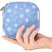 Shop Menstrual Pad Bag with Zipper - Stylish Tampons Pouch for Women & Girls | Snowflakes Design - Buy Online on GoSupps.com