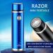 Mini Electric Razor for Men | Portable USB Rechargeable Waterproof Shaver | Compact Beard Trimmer for Home & Travel - Gold - Buy Online on GoSupps.com