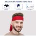 6 Pack Multicolor Head Tie Headbands for Men and Women - Tennis, Karate, Ninja Athletic Sweatbands - Buy Online on GoSupps.com