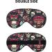 Colorful Floral Skulls Print Double-Sided Eye Mask - Soft Light Blocking for Better Sleep Quality | International Shipping Available - Buy Online on GoSupps.com