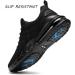 LARNMERN Men's Non Slip Work Shoes - Water Resistant Slip-On Sneakers for Kitchen & Food Service - Size 10, Black - Buy Online on GoSupps.com