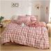Plaid Bedding Set Green Double Sheet Duvet Cover Pillowcase Queen Size Sheet Soft (9 4pcs 180x220cm) - Buy Online on GoSupps.com