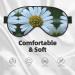 SSIMOO White Daisy Print Ultra-Soft Light-Blocking Eye Mask | Optimal Comfort for Restful Sleep - Black - Buy Online on GoSupps.com