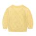 Famuka Baby Cardigan Jacket 12 Months Yellow | Soft Knitted Sweater for Boys & Girls - Buy Online on GoSupps.com