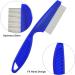 2 Pcs Flea Comb for Cat Dog Flea Lice Tear Stain Remover Pet Combs Fine Tooth Grooming Removal Tool Blue - Buy Online on GoSupps.com