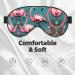 Flamingo Flowers Double-Sided Sleep Eye Mask | Comfortable Soft Blindfold with Adjustable Strap | Light Blocking Black for Travel & Sleep - Buy Online on GoSupps.com