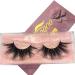 GOO GOO 3D Mink Eyelashes - 25mm Dramatic Long Siberian Mink Lashes - Handmade, Reusable False Eyelashes for Natural Layered Look - 1 Pair - Buy Online on GoSupps.com