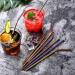 Metal Straws Reusable Stainless Steel Straws Bubble Tea Drinking with Silicone Tip and Carrying Pack Mix Straw 2 Cleaning Brush and for Smoothie Milk Cocktail Milkshake Cold/Hot Drinks(Silver) - Buy Online on GoSupps.com