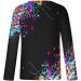 oelaio Long Sleeve Tee Shirts for Men Fashion 3D Graphic T-Shirt Athletic Running Gym Casual Crewneck Pullover Tees Plus Light Blue - Buy Online on GoSupps.com
