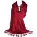 GFM Smooth Shiny Pashmina Style Scarf - Dark Red - Buy Online on GoSupps.com