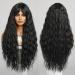 Allbell Long Black Wigs with Bangs | Wavy Synthetic Wigs for Women - International Shipping Available - Buy Online on GoSupps.com