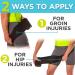 BraceAbility Hip Brace & Groin Strain Wrap | Compression Support for Muscle Injuries & Arthritis Relief - One Size - Buy Online on GoSupps.com