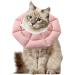 Ohcozzy neck rope cat with adjustable waistband soft cat collar with anti-leak function after the operation pet protective collar (size M pink) m rosa-2
