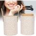 Portable PU Leather Makeup Brush Cup Holder - Travel Cosmetic Organizer - Apricot - Buy Online on GoSupps.com