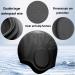 Premium Silicone Bathing Cap with 3D Ear Protection | Durable & Elastic Swimming Cap for Men & Women - Black - Buy Online on GoSupps.com