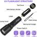 Geekhigh UV Flashlight 395nm - Zoomable Black Light for Pet Urine Detection Bed Bugs & Household Use - Includes 3AAA Battery - Buy Online on GoSupps.com