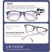 Square Reading Glasses 2/4/5 Pack - Blue Light Blocking Readers for Men & Women - Spring Hinge 2 Pack Purple + Green 2.0x Magnification - Buy Online on GoSupps.com